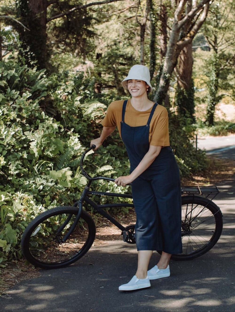 Bridge & Burn The Edie Overall Navy Blue Size Medium Cropped